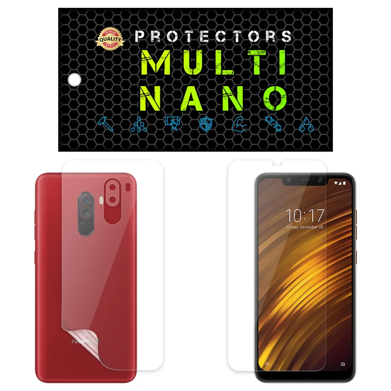 محافظ صفحه نمایش مولتی نانو مدل X-SFT مناسب برای گوشی موبایل شیائومی Poco phone F1 به همراه محافظ پشت