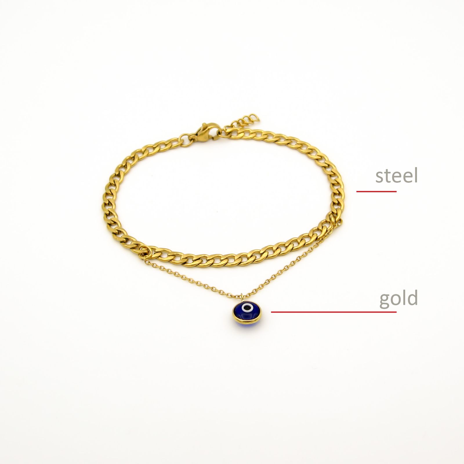 دستبند طلا 18 عیار زنانه مانچو مدل bfg238 -  - 4
