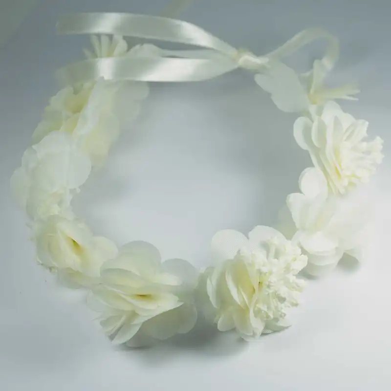 هدبند نوزادی مدل پری رنگ شیری