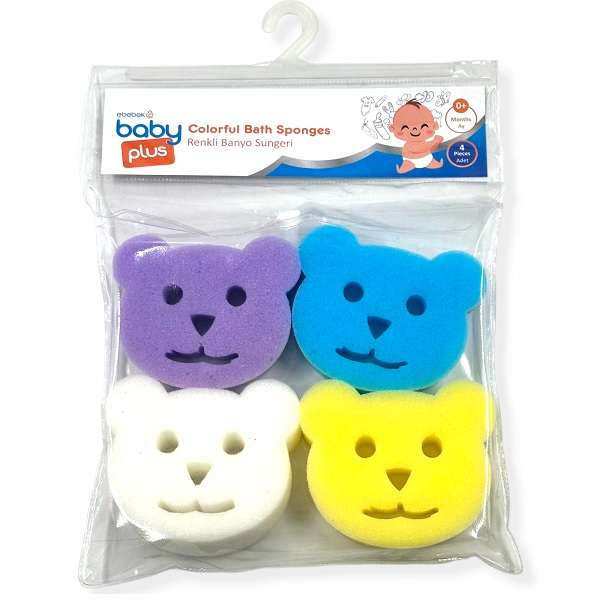 لیف حمام کودک مدل خرس بسته 4 عددی