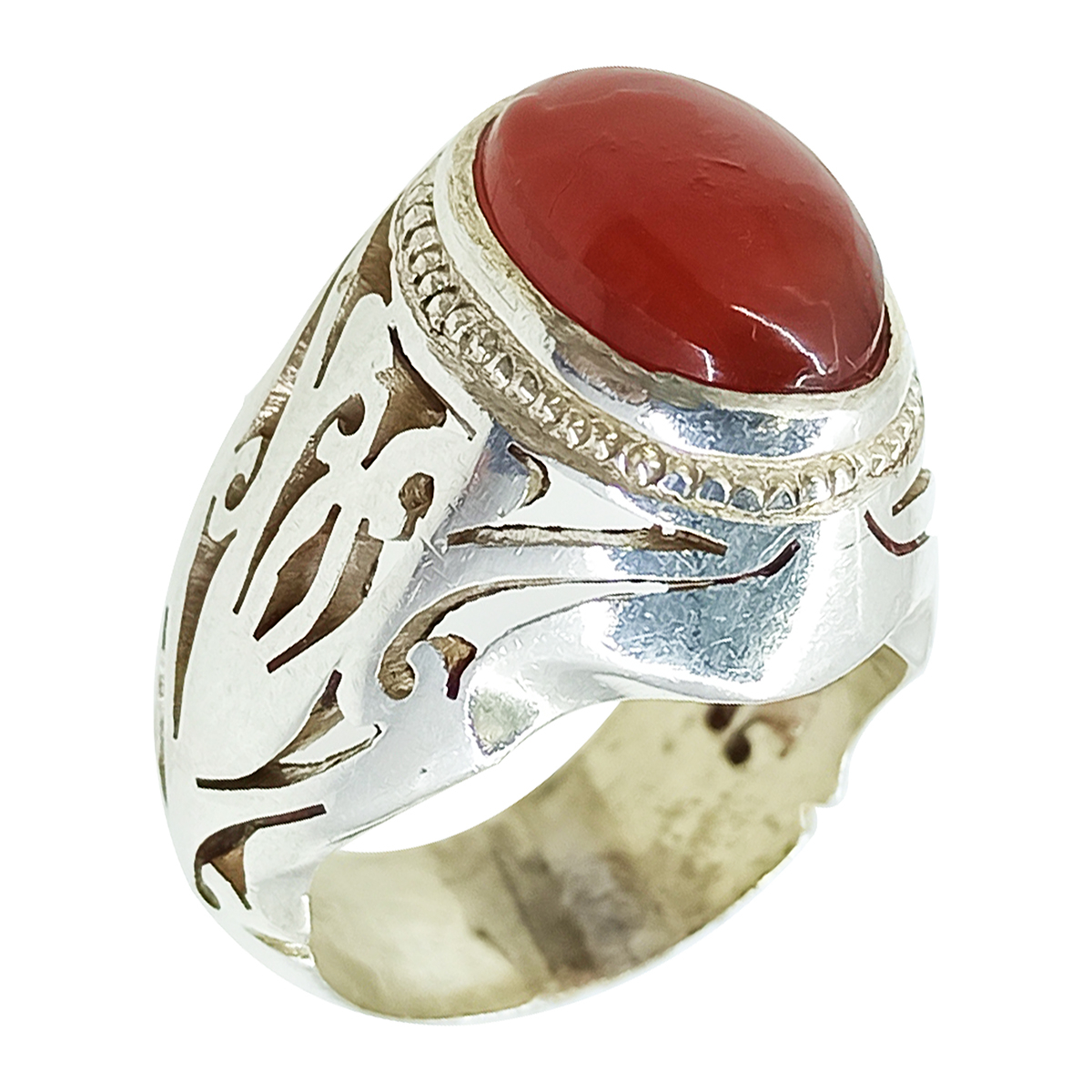 انگشتر نقره مردانه سلین کالا مدل عقیق کد ce-As221