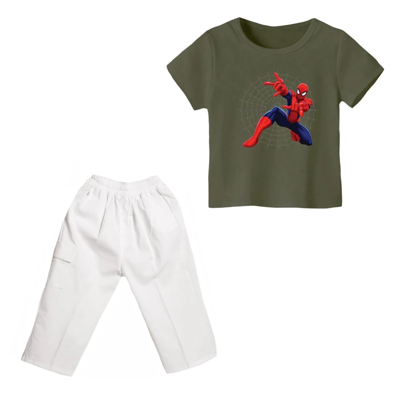 ست تی شرت و شلوارک پسرانه مدل مرد عنکبوتی کد 15