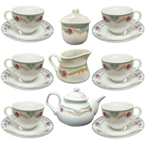 سرويس چای خوری 17 پارچه مرجان مدل مارسا فیروزه ای کد 7224510391