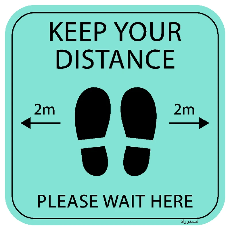 برچسب ایمنی مستر راد طرح لطفا فاصله اجتماعی را رعایت فرمایید کد HSE1317