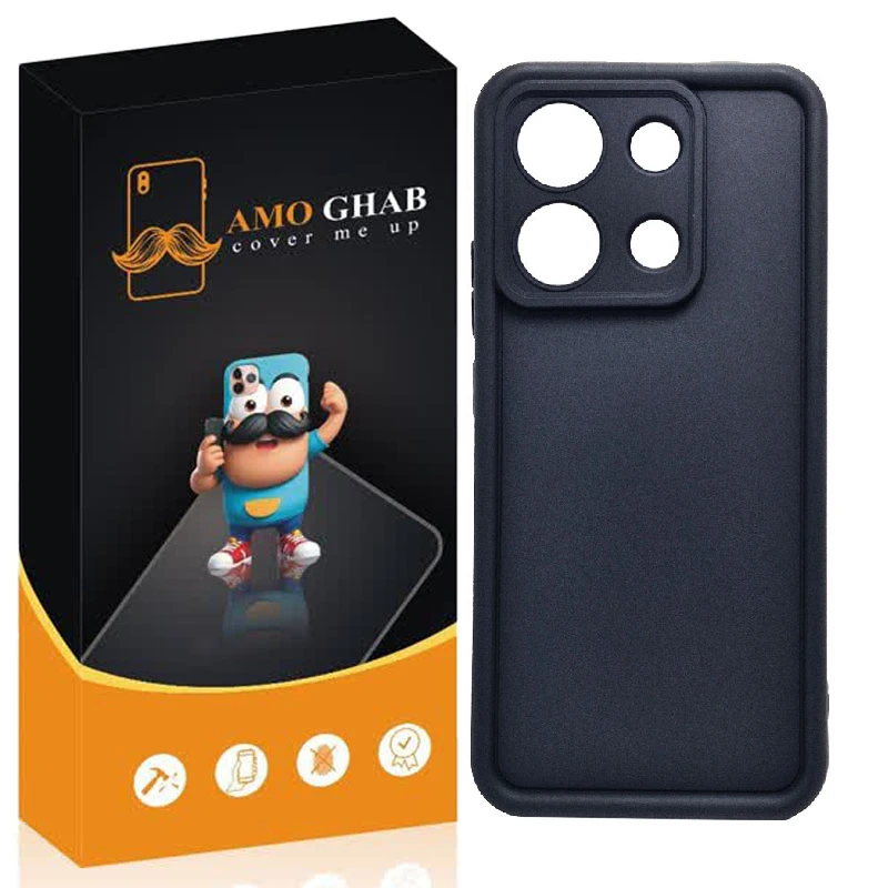 کاور عمو قاب مدل سیلیکونی سولید مناسب برای گوشی موبایل شیائومی Redmi Note 13 Pro 4G
