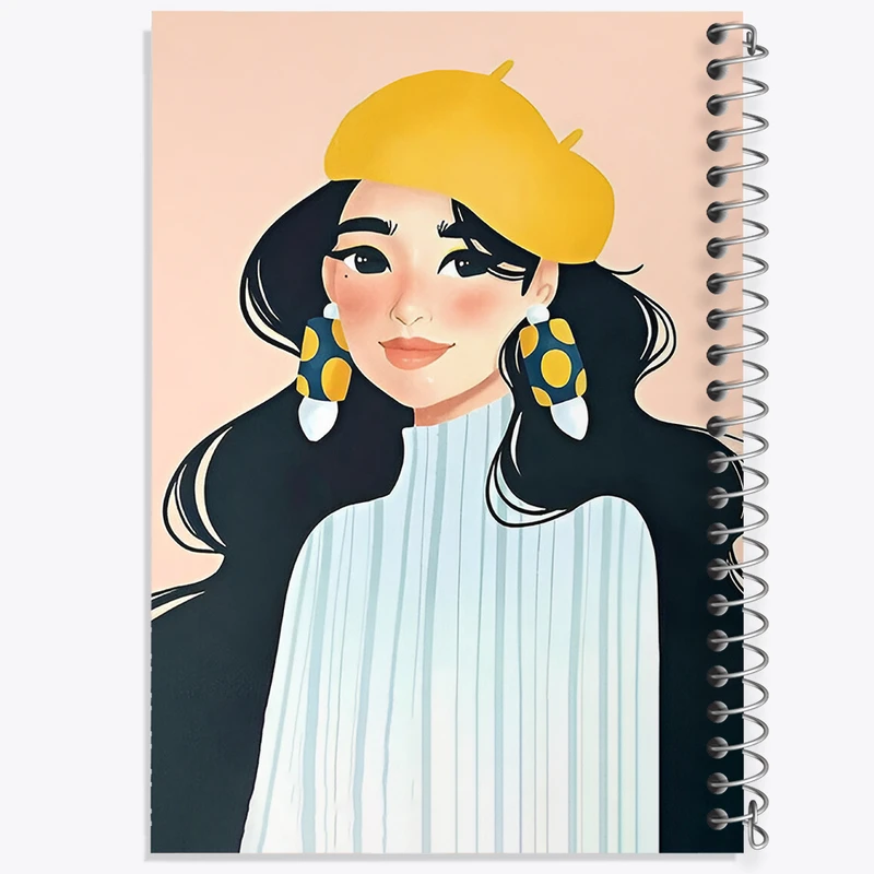 دفتر ژورنال نویسی 50 برگ خندالو مدل نقطه ای طرح دخترانه کد N3000