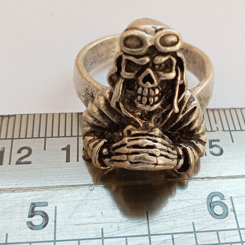 انگشتر مردانه مدل اسکلت کد ES-KHA3