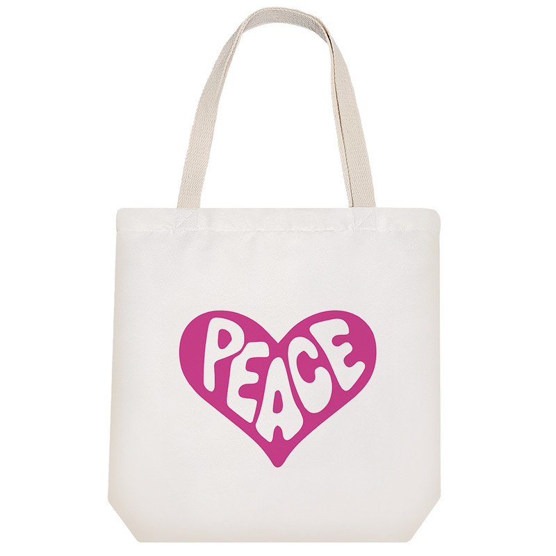 ساک خرید پارچه ای خندالو طرح قلب آرامش مدل توت بگ کد 6629