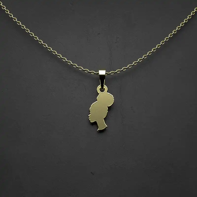 گردنبند طلا 18 عیار زنانه مدوپد مدل هندسی کد CA10109