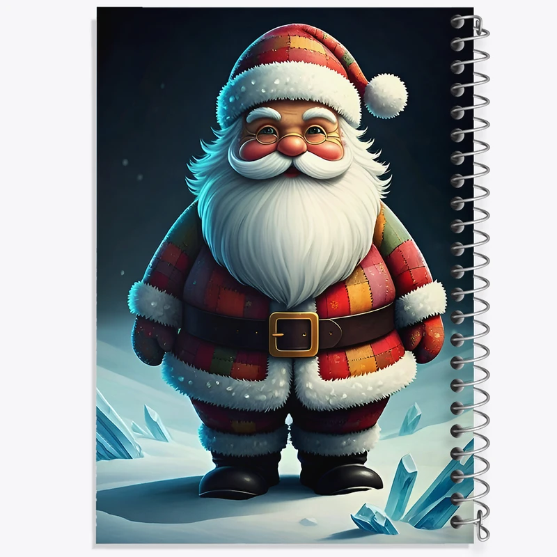 دفتر شطرنجی 50 برگ خندالو طرح بابانوئل و کریسمس کد F8457