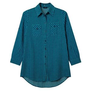 مانتو شومیزی زنانه مدل چهار خانه نخ کد 0057