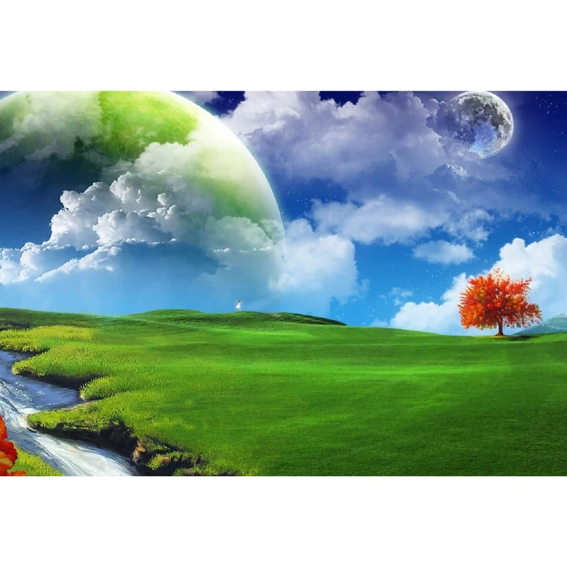 تابلو شاسی طرح منظره بهاری ماه رودخانه طبیعت مدل T1378