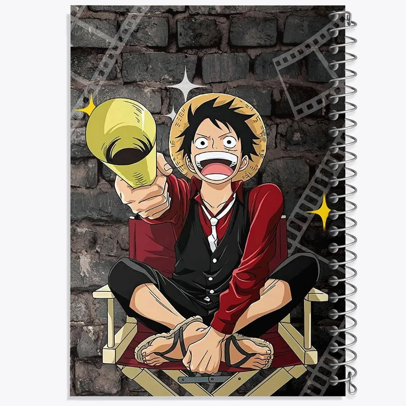 دفتر مشق 50 برگ خندالو مدل لوفی انیمه One Piece  کد 10535