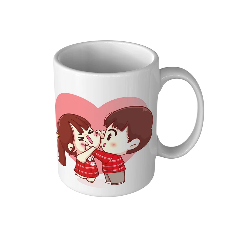 ماگ مدل MG2003 طرح عشق قلب دوست داشتن دختر و پسر