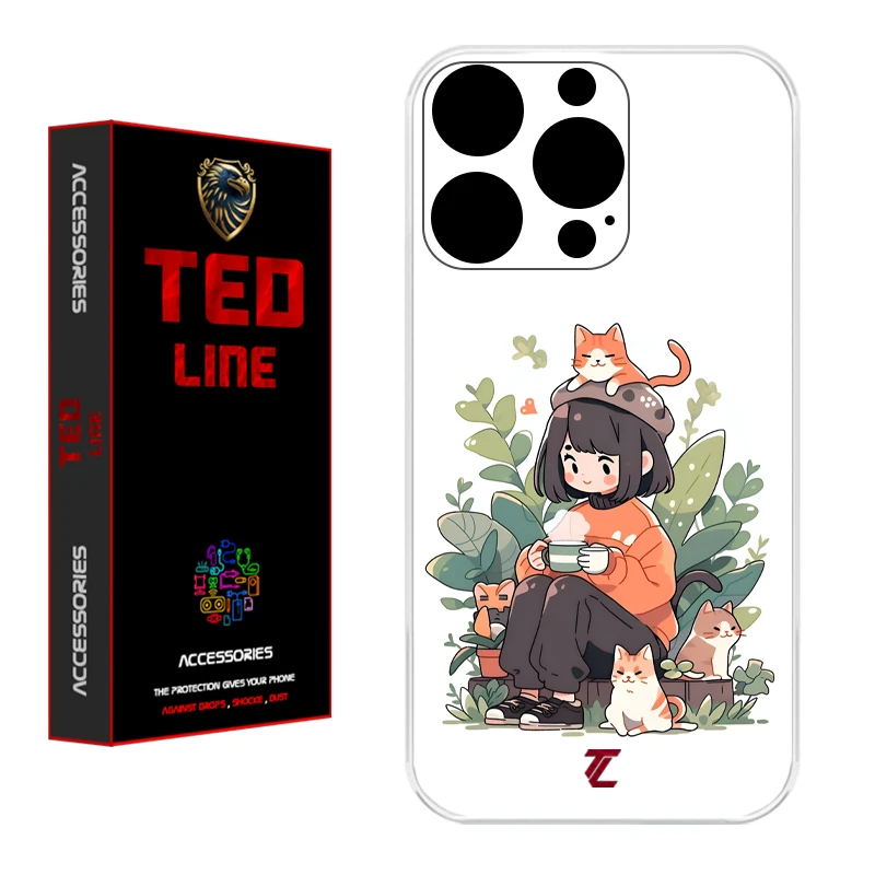 کاور تدلاین طرح گربه کد 1181 مناسب برای گوشی موبایل اپل Iphone 16 Pro Max