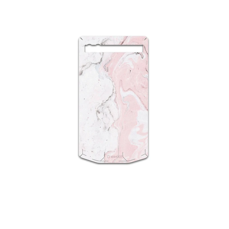 برچسب پوششی ماهوت مدل Blanco-Pink-Marble مناسب برای گوشی موبایل بلک بری Porsche Design P9983
