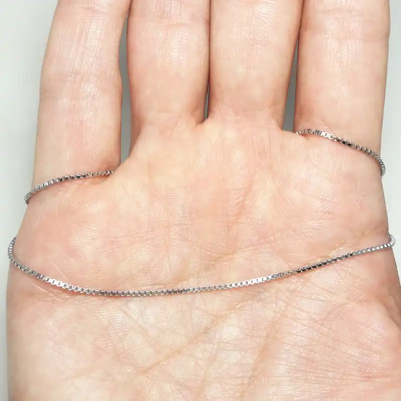 زنجیر نقره زنانه مدل ونیزی  کد 7002