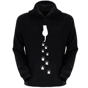 هودی زنانه مدل گربه S42 رنگ مشکی