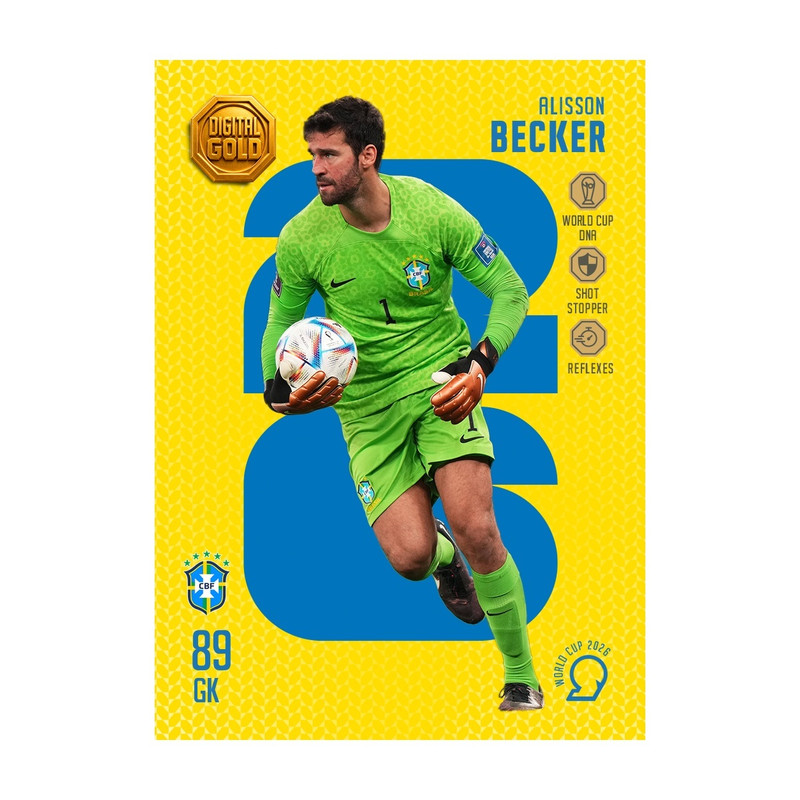 شمش طلای دیجیتال 18 عیار سوت مدل بکر Becker طرح کارت فوتبالی جام جهانی 2026 کد SO10132026