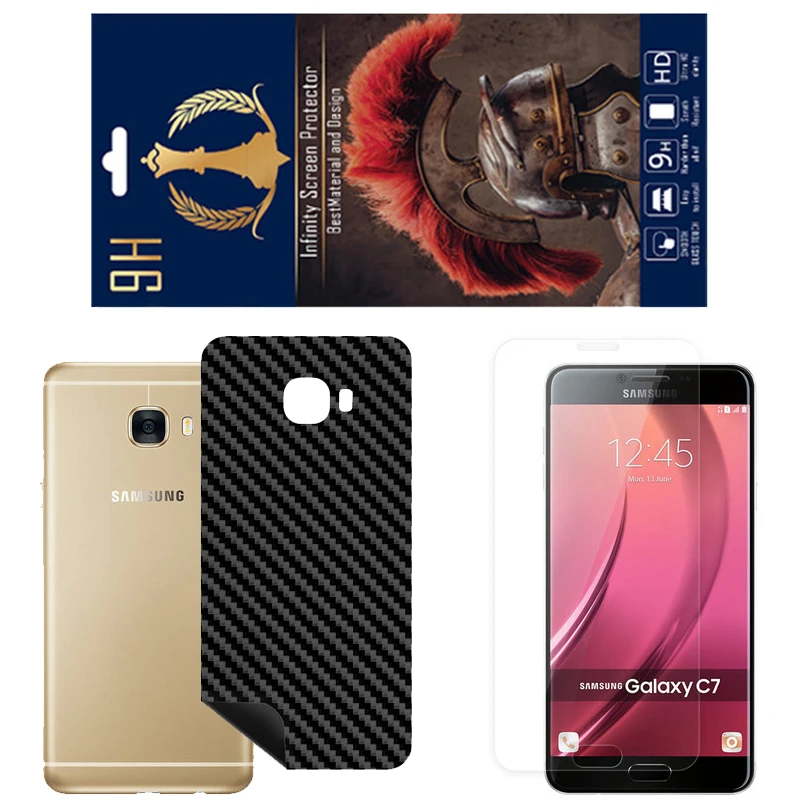 برچسب پوششی اینفینیتی مدل FC مناسب برای گوشی موبایل سامسونگ Galaxy C7 به همراه محافظ صفحه نمایش 
