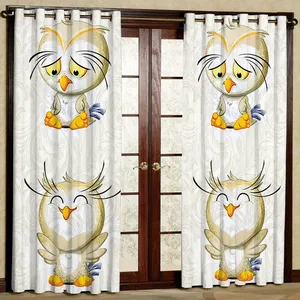  پرده مدل جوجه جغد هازان پانچی کد 2562 سایز 140x200 سانتی متر