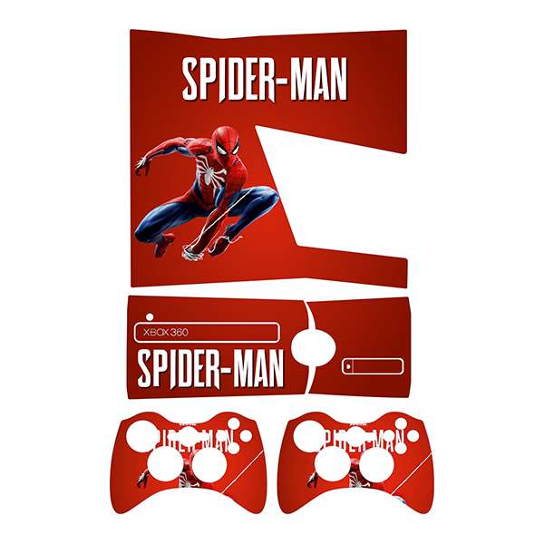 برچسب ایکس باکس 360 اسلیم توییجین وموییجین مدل Spiderman 01 مجموعه 4 عددی