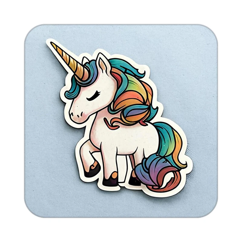 زیر لیوانی کاکتی طرح اسب تک شاخ و یونیکورن مدل mp32242