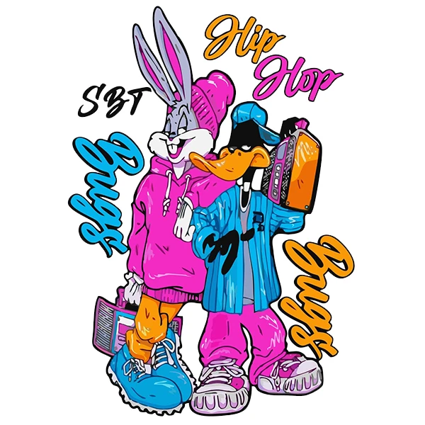   استیکر پارچه و لباس پاد آفرین طرح خرگوشی کد 4489