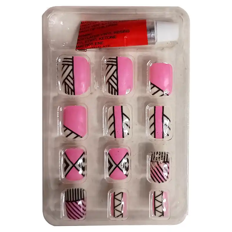 ناخن مصنوعی بچگانه تالکی کد 50 بسته 12 عددی