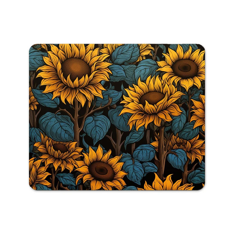 ماوس پد پاد آفرین مدل فانتزی طرح گل آفتابگردان کد P160 سایز 19*24 سانتی متر
