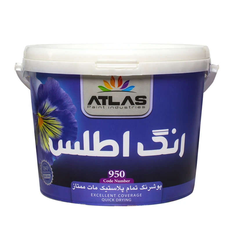 رنگ تمام پلاستیک مات اطلس کد 45 وزن 4 کیلوگرم