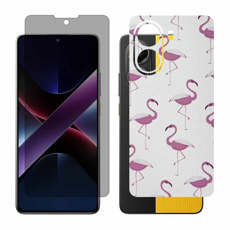 محافظ صفحه نمایش حریم شخصی گلس مدل Together مناسب برای گوشی موبایل شیائومی Poco X7 Pro به همراه برچسب پوششی پشت گوشی