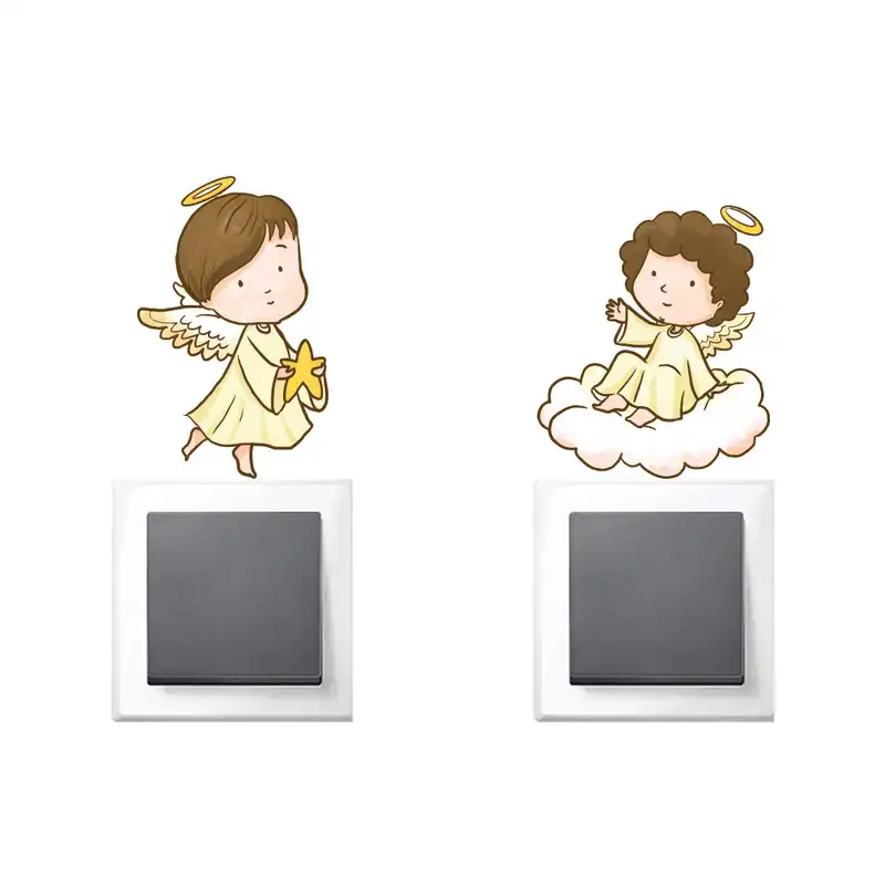 استیکر کلید و پریز طرح فرشته های پسر کد ab1 مجموعه 2 عددی