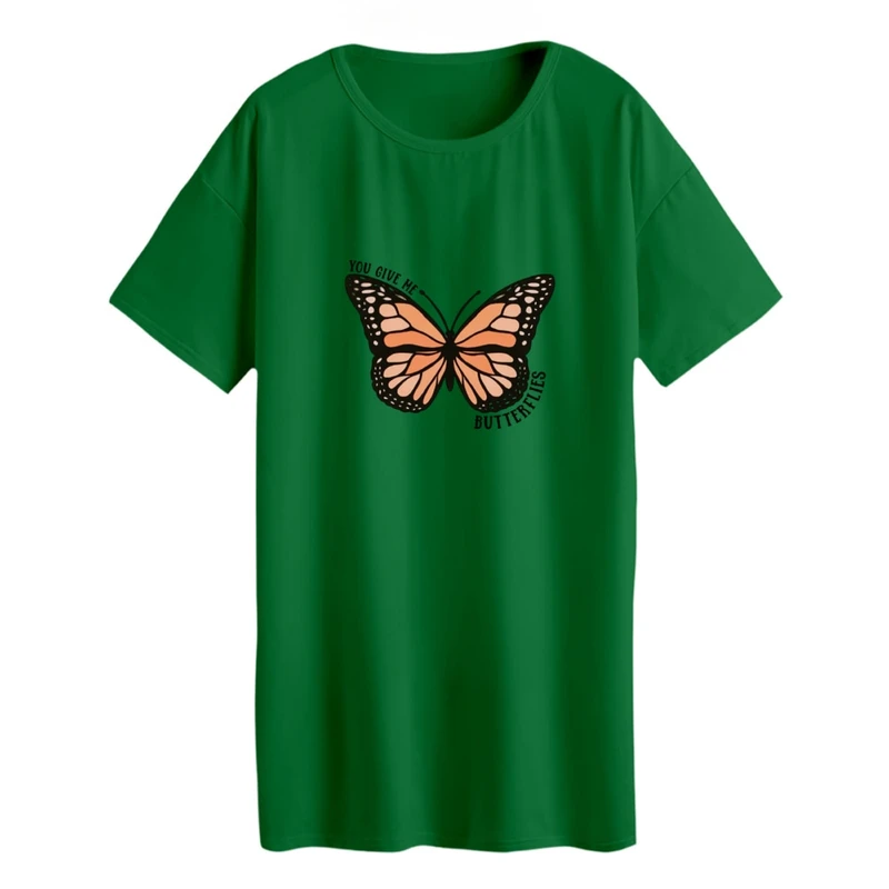 تی شرت لانگ زنانه مدل پروانه کد 01