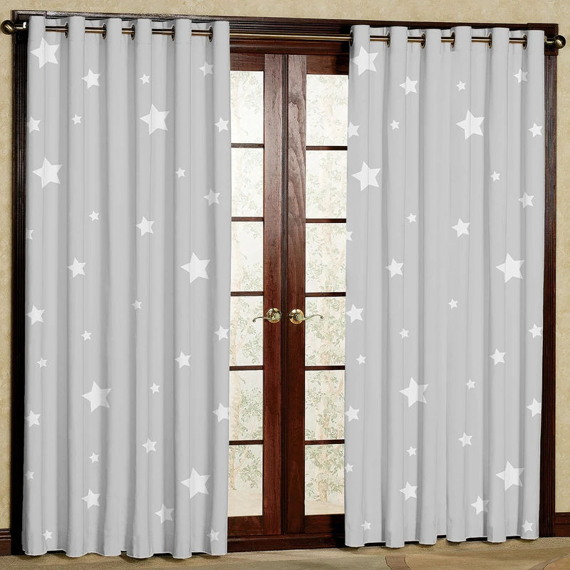  پرده مدل ستاره  مخمل پانچی کد 1543 سایز 140x280 سانتی متر