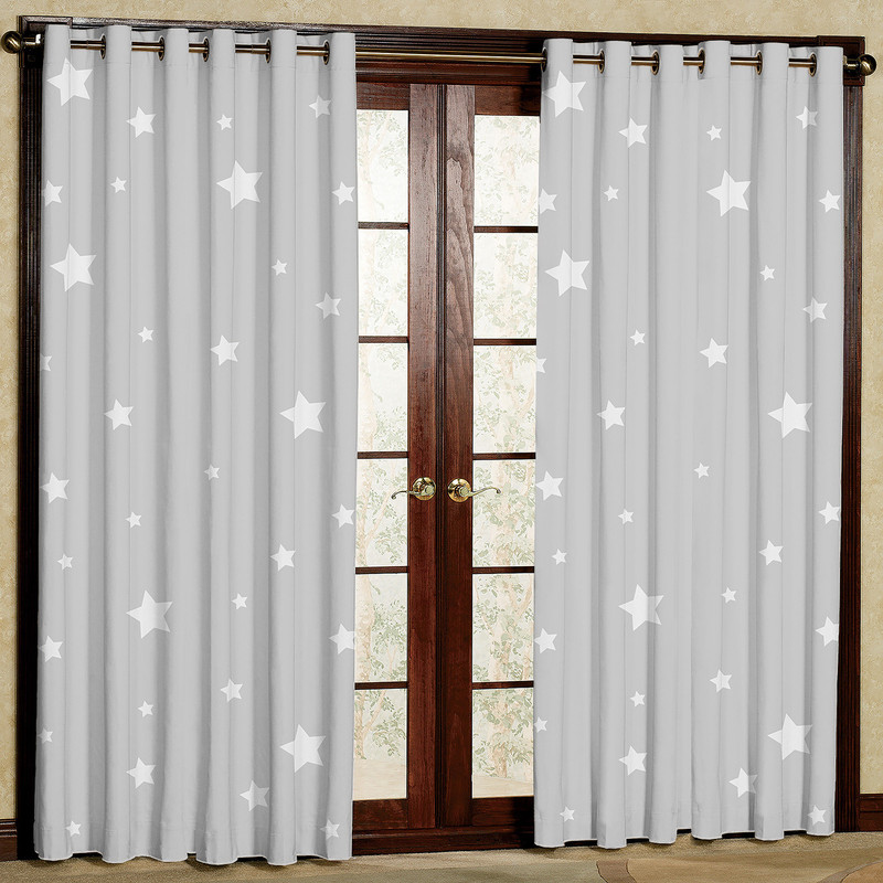  پرده مدل ستاره مخمل پانچی کد 1543 سایز 140x280 سانتی متر