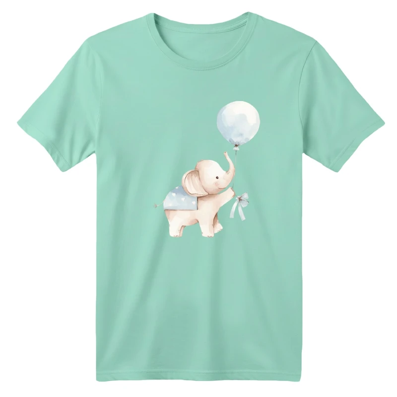 تی شرت آستین کوتاه بچگانه مدل فیل و بادکنک