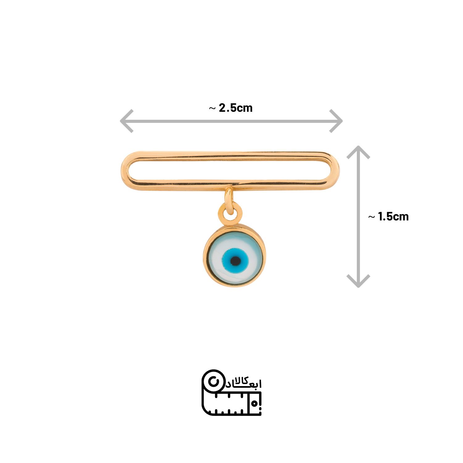 آویز ساعت طلا 18 عیار زنانه کاکامی مدل چشم نظر کد 352 -  - 4