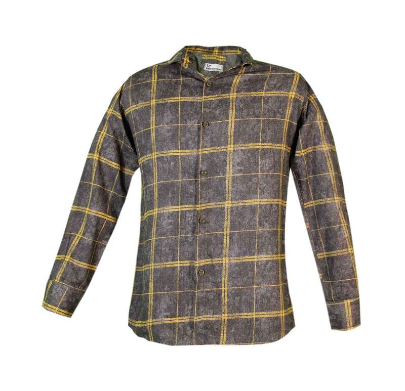 پیراهن آستین بلند مردانه مدل چهارخانه آبرنگی کد 102-23