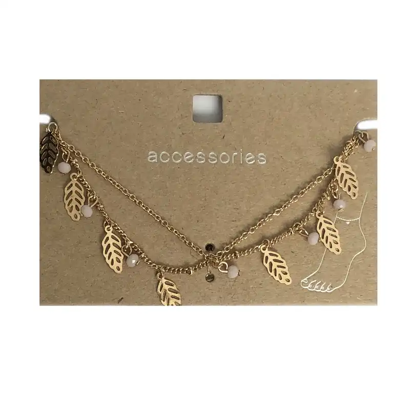 پابند زنانه اکسسورایز مدل برگ و مهره