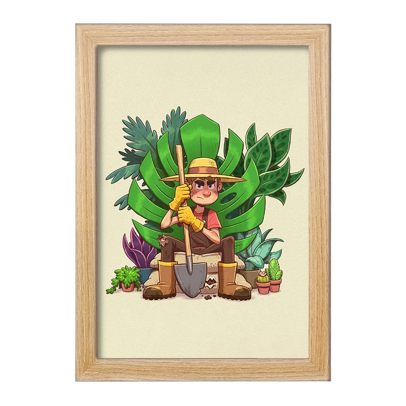 تابلو خندالو مدل باغبان کد F567