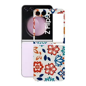 Remax cover sticker Leth model flower design suitable for Samsung Galaxy Z Flip5 mobile phone