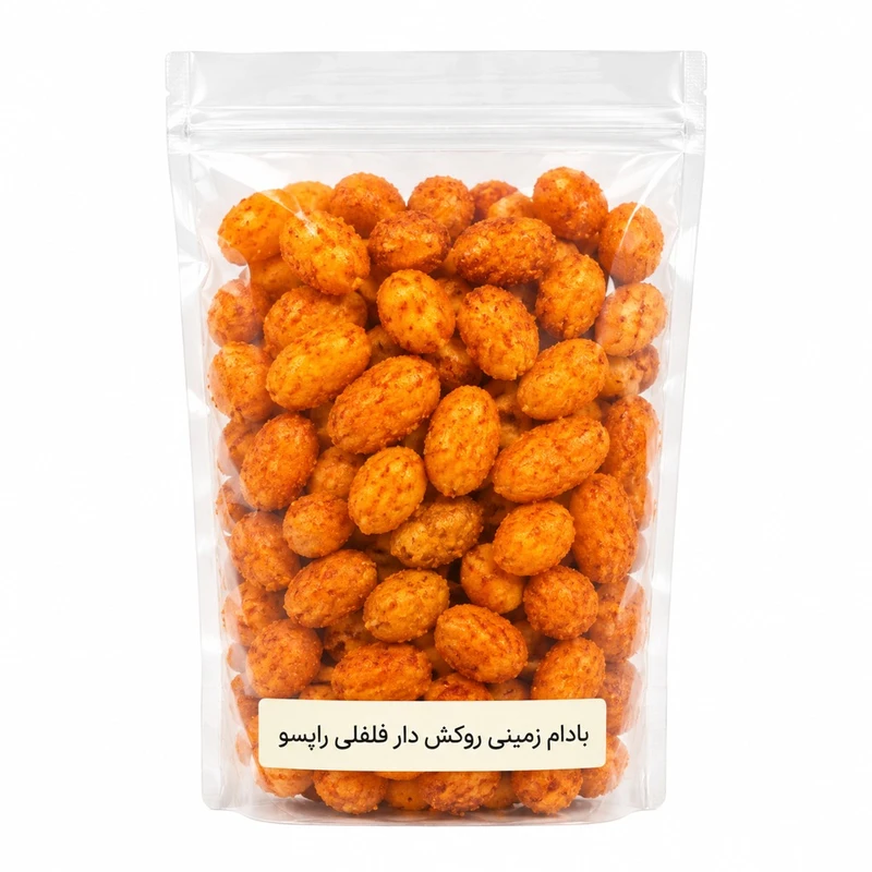 بادام زمینی روکش دار فلفلی - ۲۵۰‌ گرم 
