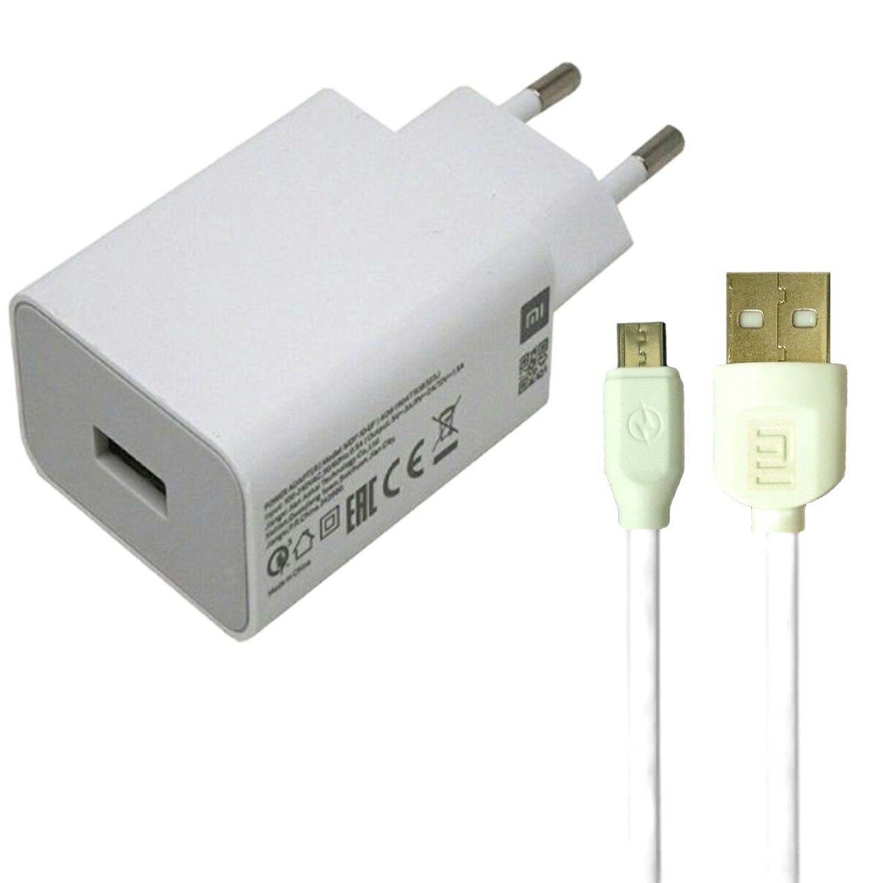 شارژر دیواری مدل MDY-10-EF به همراه کابل تبدیل microUSB                     غیر اصل