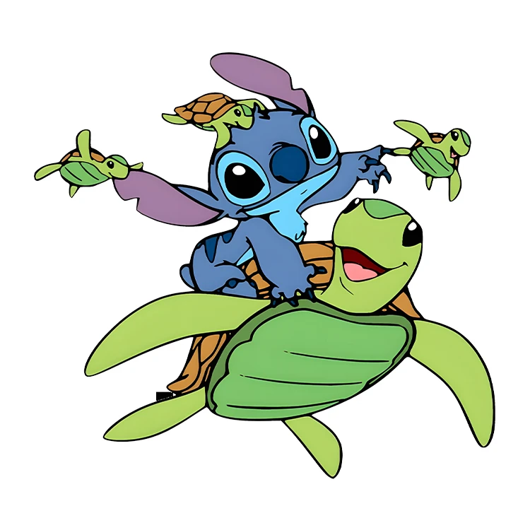 استیکر پارچه و لباس پاد آفرین مدل کارتونی کیوت استیچ بامزه کد S3837