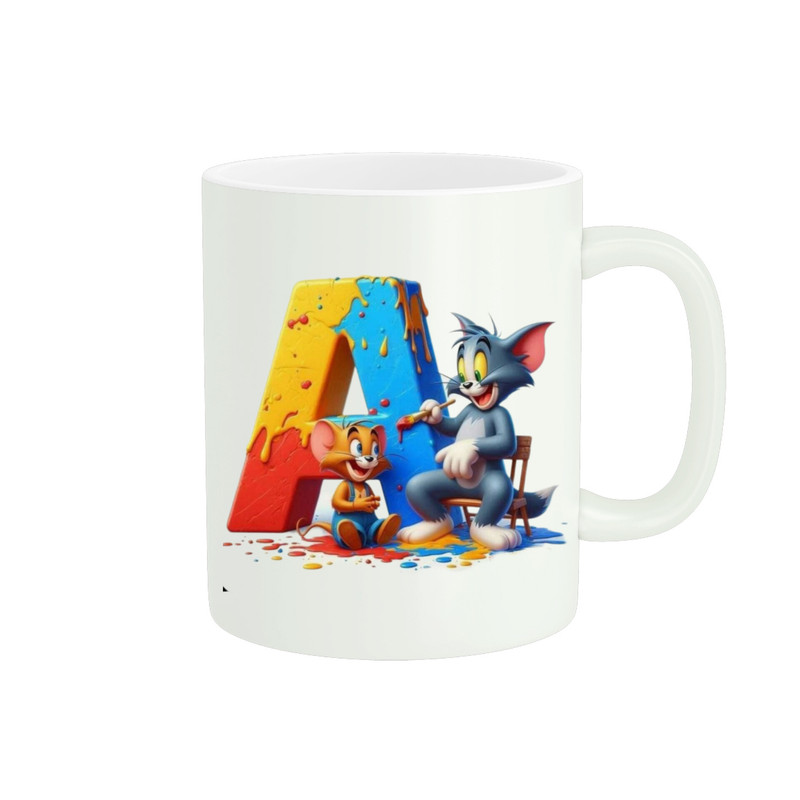 ماگ پاد آفرین مدل حرف A با تام و جری کد ۱۵۶ ماگ پاد آفرین مدل حرف A با تام و جری کد ۱۵۶