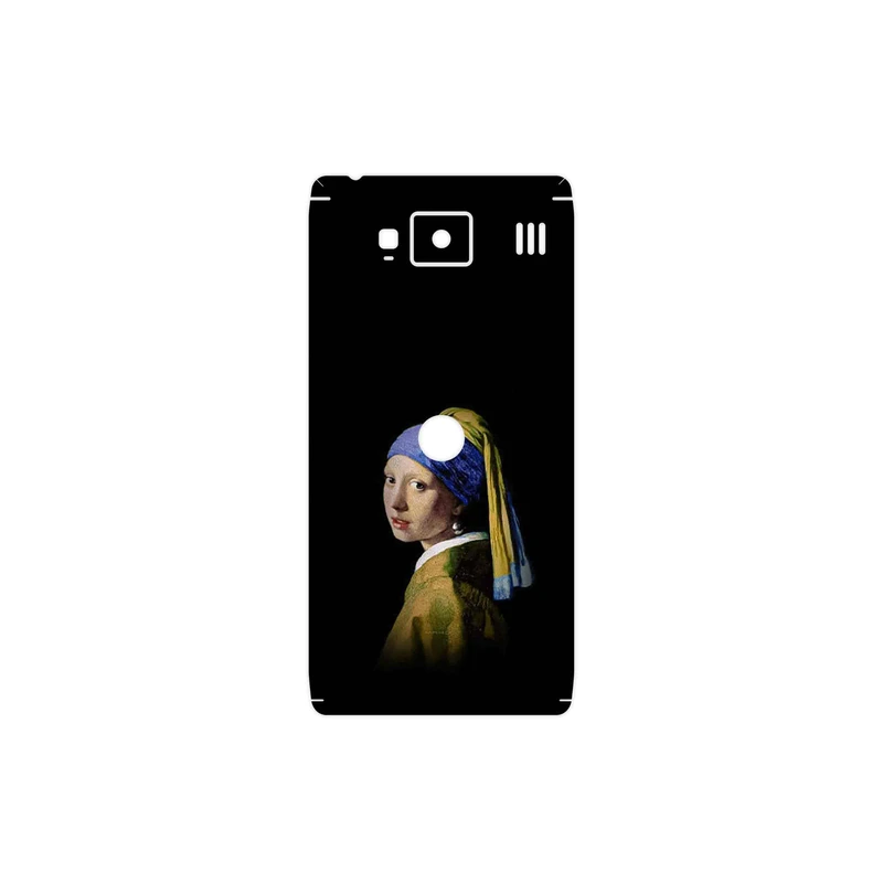 برچسب پوششی ماهوت مدل Girl with a Pearl Earring of Vermeer مناسب برای گوشی موبایل موتورولا Droid Razr HD