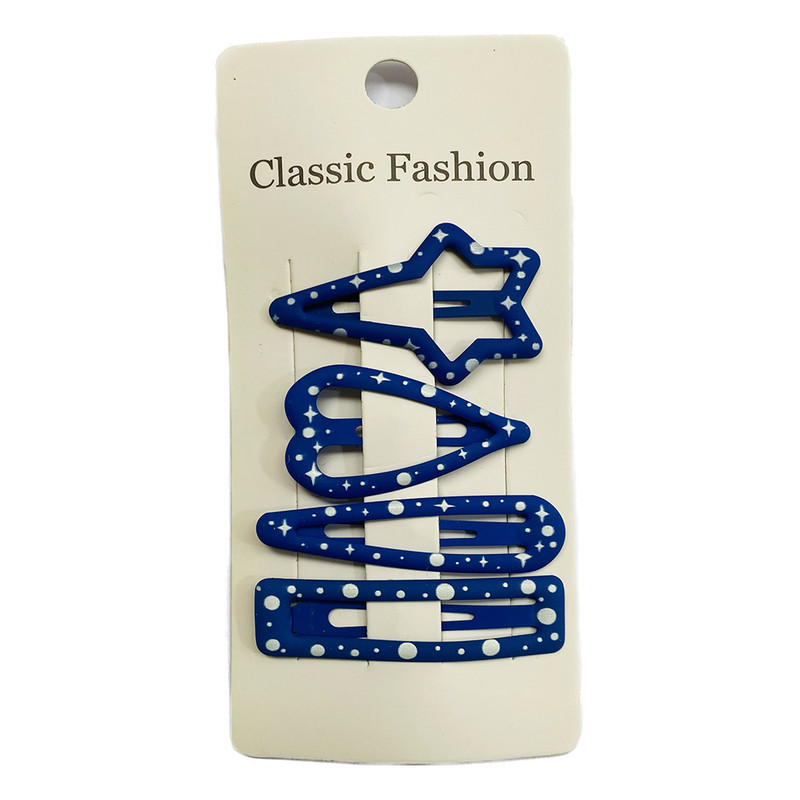 گیره مو دخترانه مدل تق تقی کهکشانی بسته 4 عددی