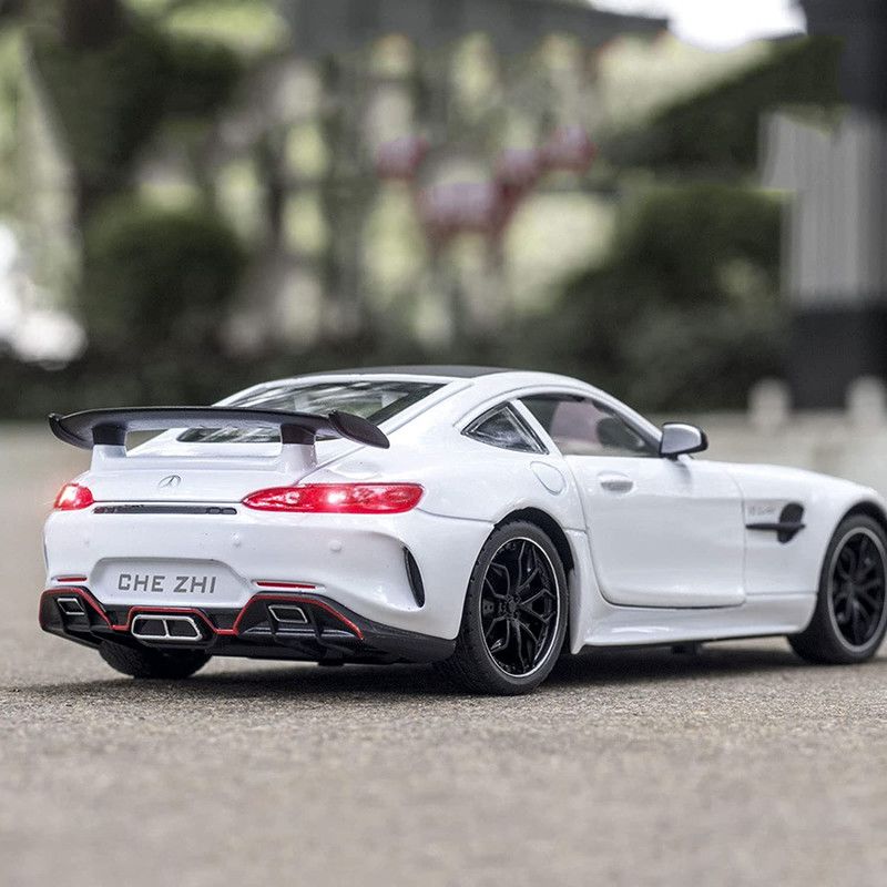 ماکت ماشین مدل فلزی 6درب بازشو موزیکال BENZ AMG GT دودزا -  - 4