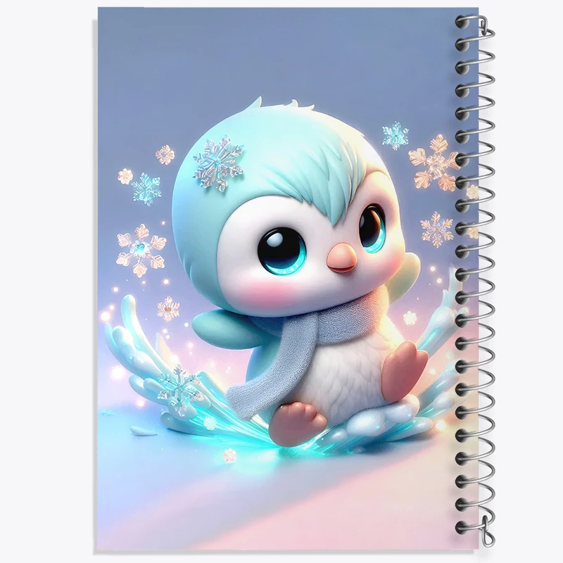 دفتر مشق 50 برگ خندالو طرح پنگوئن کیوت کد F5366